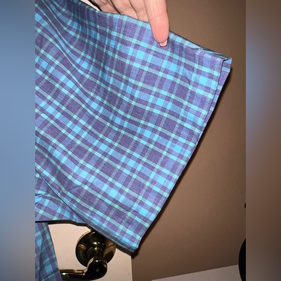 NWT DANIEL CREMIEUX Checkered Plaid Short Sleeve Button Down Shirt - Picture 4 of 10